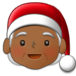 🧑🏾‍🎄 Weihnachtsperson: Mitteldunkle Hautfarbe Emoji von Samsung