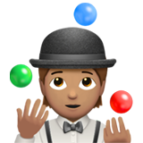 🤹🏽 Jongleur(in): Mittlere Hautfarbe Emoji von Apple