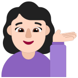 💁🏻‍♀️ Woman Tipping Hand: Light Skin Tone, Emoji by Microsoft