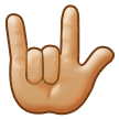🤟🏼 Signe Je T’aime : Peau Moyennement Claire Emoji par Samsung