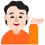 💁🏻 Person Tipping Hand: Light Skin Tone, Emoji by Microsoft