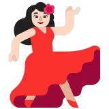 💃🏻 Woman Dancing: Light Skin Tone, Emoji by Microsoft