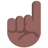 ☝🏾 Index Pointant Vers Le Haut : Peau Mate Emoji par Microsoft