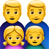 👨‍👨‍👧‍👦 Familie: Mann, Mann, Mädchen Und Junge Emoji von Apple