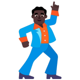 🕺🏿 Man Dancing: Dark Skin Tone, Emoji by Microsoft