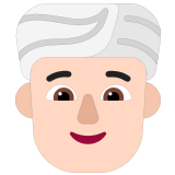 👳🏻 Person Wearing Turban: Light Skin Tone, Emoji by Microsoft