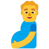 🫃 Pregnant Man, Emoji by Microsoft