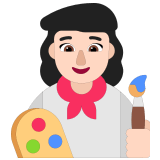 👩🏻‍🎨 Artiste Femme : Peau Claire Emoji par Microsoft