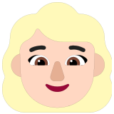 👱🏻‍♀️ Femme Blonde : Peau Claire Emoji par Microsoft