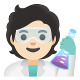 🧑🏻‍🔬 Wissenschaftler(in): Helle Hautfarbe Emoji von Google