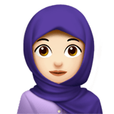 🧕🏻 Woman with Headscarf: Light Skin Tone, Emoji by Apple