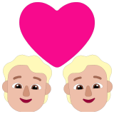 💑🏼 Couple with Heart: Medium-Light Skin Tone, Emoji by Microsoft