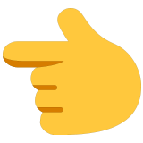 👈 Main Avec Index Pointant À Gauche Emoji par Microsoft