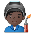 👨🏿‍🏭 Fabrikarbeiter: Dunkle Hautfarbe Emoji von Samsung