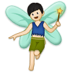🧚🏻‍♂️ Man Fairy: Light Skin Tone, Emoji by Samsung