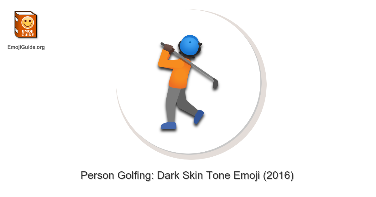 ππΏ Person Golfing: Dark Skin Tone Emoji β π EmojiGuide