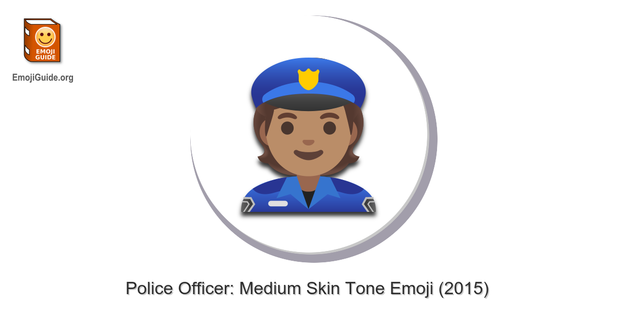 👮🏽 Police Officer: Medium Skin Tone