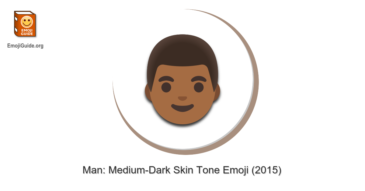 👨🏾 Man Medium Dark Skin Tone Emoji 📕 Emojiguide