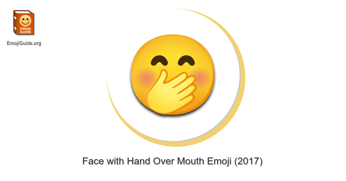 Hand Over Mouth Emoji 🤭 Face With Hand Over Mouth Emoji U1f92d Applecoloremoji Font