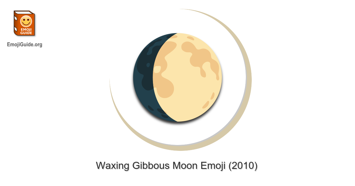 🌔 Waxing Gibbous Moon Emoji Meaning, Pictures, Codes