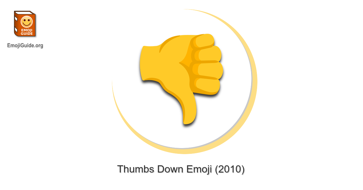 Thumbs Down Emoji (U+1F44E)