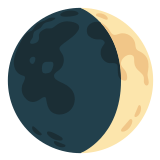 🌒 Waxing Crescent Moon, Emoji by Google