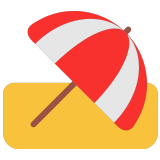 ⛱️ Umbrella on Ground, Emoji by Microsoft