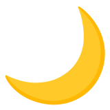 🌙 Crescent Moon, Emoji by Google