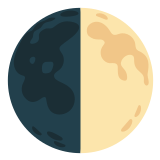 🌓 First Quarter Moon, Emoji by Google