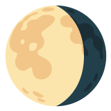 🌖 Waning Gibbous Moon, Emoji by Google