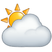⛅ Sun Behind Cloud, Emoji by Samsung