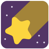 🌠 Shooting Star, Emoji by Microsoft