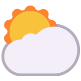 ⛅ Sun Behind Cloud, Emoji by Microsoft