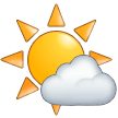 🌤️ Sun Behind Small Cloud, Emoji by Samsung
