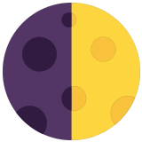 🌓 First Quarter Moon, Emoji by Microsoft