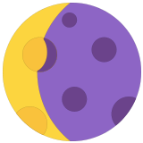 🌘 Waning Crescent Moon, Emoji by Microsoft