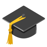 🎓 Graduation Cap, Emoji by Google