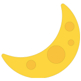 🌙 Crescent Moon, Emoji by Microsoft