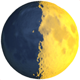 🌓 First Quarter Moon, Emoji by Apple