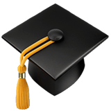 🎓 Graduation Cap, Emoji by Apple