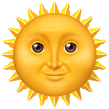 🌞 Sun with Face, Emoji by Apple