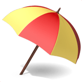 ⛱️ Umbrella on Ground, Emoji by Apple