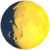 🌔 Waxing Gibbous Moon, Emoji by Apple