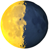🌗 Last Quarter Moon, Emoji by Apple