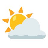 ⛅ Sun Behind Cloud, Emoji by Google