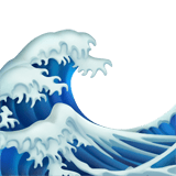 🌊 Water Wave, Emoji by Apple