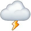 🌩️ Cloud with Lightning, Emoji by Samsung