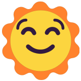 🌞 Sun with Face, Emoji by Microsoft