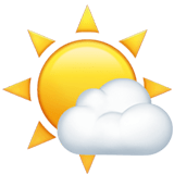 🌤️ Sun Behind Small Cloud, Emoji by Apple