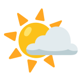 🌤️ Sun Behind Small Cloud, Emoji by Google